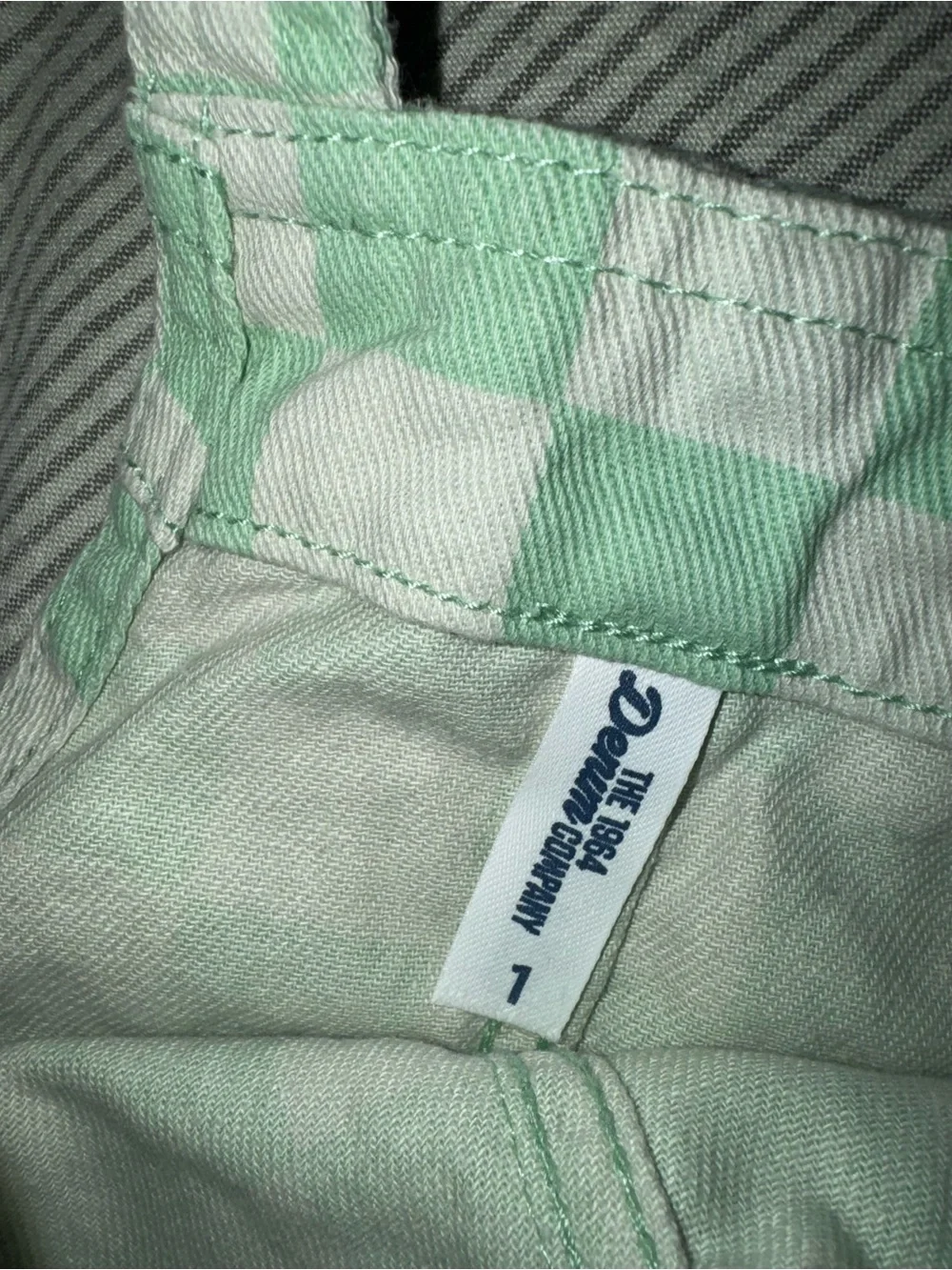 OshKosh B'gosh Mint Green Checkerboard Pinafore